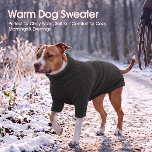 Turtleneck Dog Sweater (Grey / Medium)