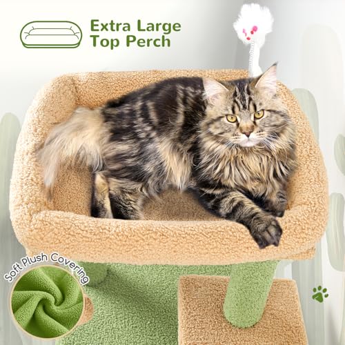 Cactus Cat Tree Tower for Indoor Cats Large Adult (Cactus / XL)
