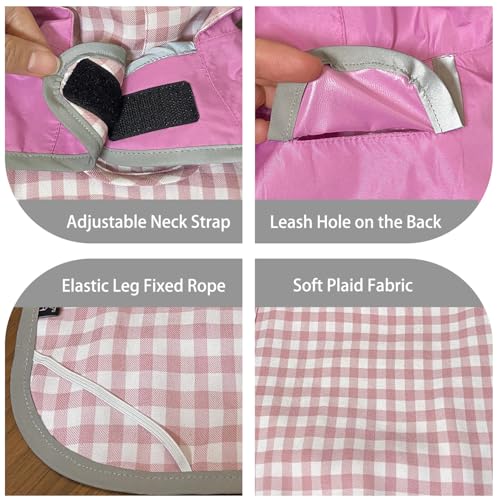 Dog Raincoat Reversible (Dark Pink / Small(9-13lb))