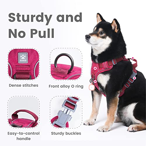 Dog Harness for Large Dogs (L (Chest: 27"-32" ) / Wine Red)