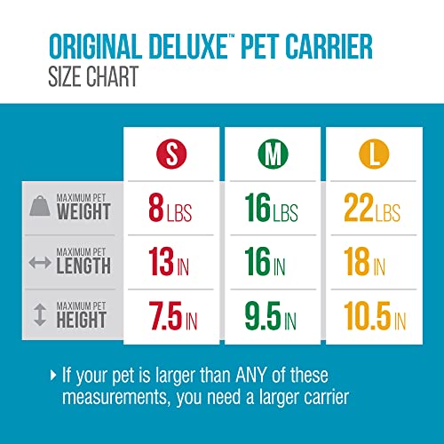 Original Deluxe Travel Pet Carrier (15.0"L x 10.0"W x 8.5"H / Black Lattice)