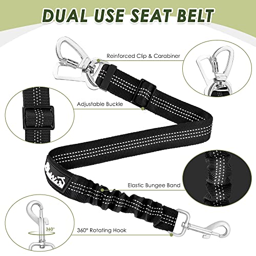 Dog Seat Belt and Harness for Car (Red / Small)