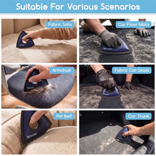 Mini Pet Hair Remover for Car Detailing Dog Hair Tool (Blue Violet)
