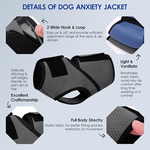 Dog Anxiety Calming Vest (Grey / X-Large)