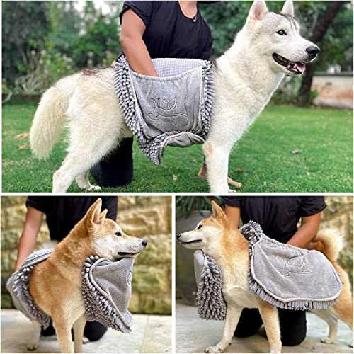Quick Dry Towel for Dogs (Cool Grey)
