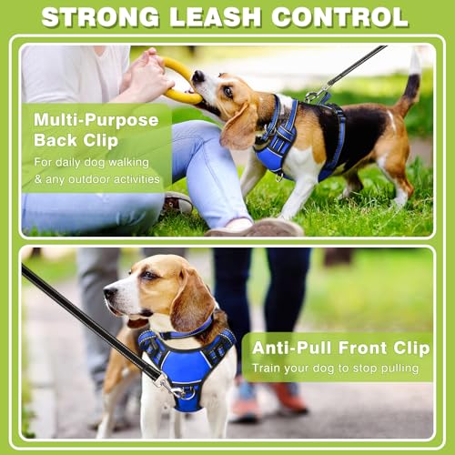 Dog Harness No Pull (Large / Blue)
