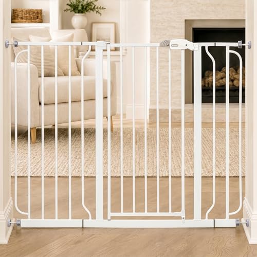 36" Extra Tall and Wide Baby Gate (White / 29-49"W x 36"H)