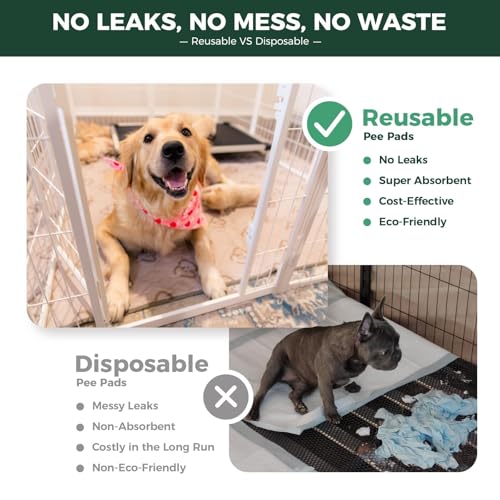 Homeplus Indoor Dog Playpen with Washable Pee Pad (Black / 24"H)