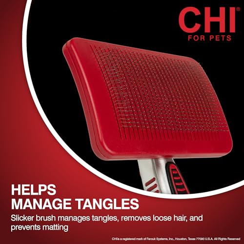 for Dogs Self (Red - Self Cleaning Slicker Brush / 1 Count (Pack of 1))