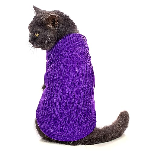 Cat Sweater Stretchy (Deep purple / Large)