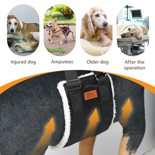 Adjustable Dog Sling for Medium Dogs Soft Post (Grey & Grey / Medium)