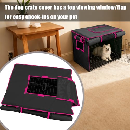 42 Inch Black Dog Crate Cover (42.0"L x 28.0"W x 30.0"H / Black)