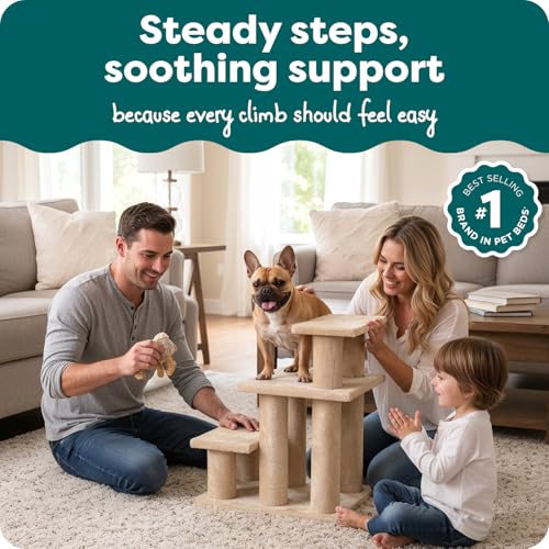 Steady Paws Multi (Cream / 4-Step / Pet Stairs)