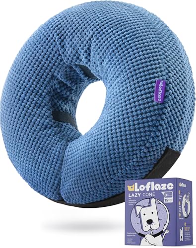Inflatable Dog Cone Collar (M+(Neck 10"-13") / Blue)