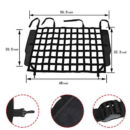 Pet Net Vehicle Safety Mesh Dog Barrier for Jeep Wrangler 4