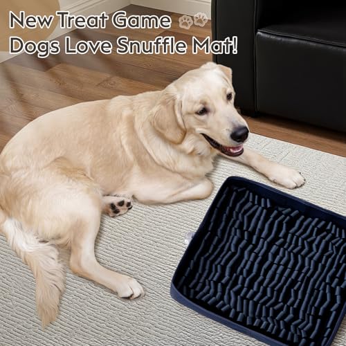 Snuffle Mat for Dogs (Navy / 17" X 15")