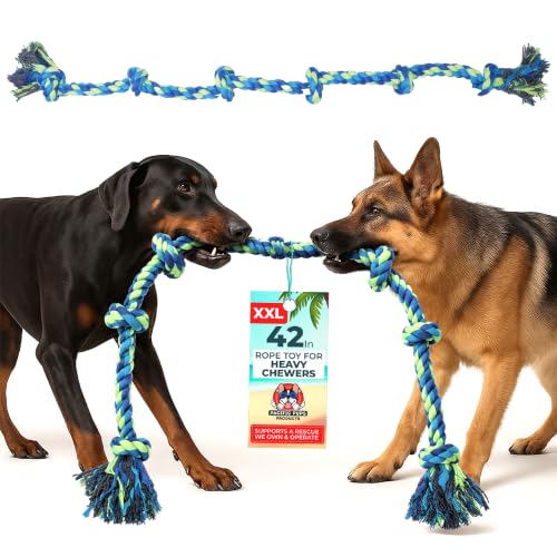 Giant Dog Tug of War Rope Toy (Neon / 1 Pack)