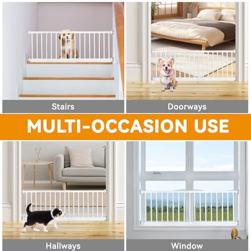 Dog Gate for Small Dogs (18-48"w*18"h / White)