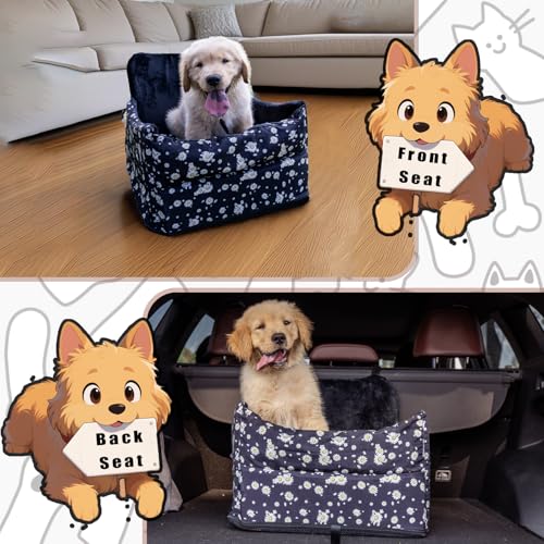 Dog Car Seat for Medium Dogs Up to 25 lbs (black 2)