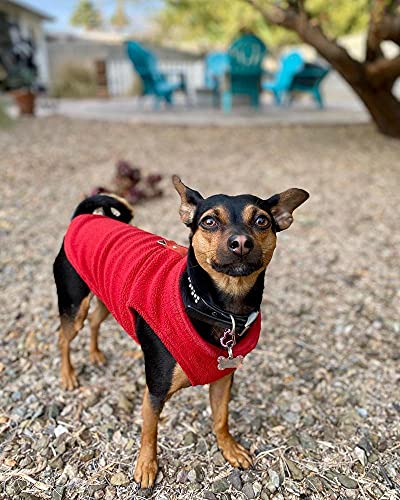 Fleece Vest Dog Sweater (Red / Small (Around 6-lb))