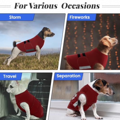 Dog Anxiety Relief Coat (Rosy-Red / Small)