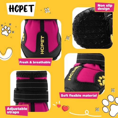 Dog Boots Dog Shoes for Large Dogs (Light Purple / Width 2.95 in)