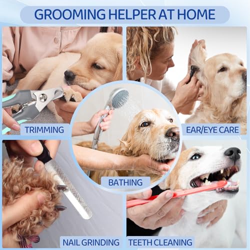 Dog Grooming Hammock for Large & Giant Dogs (XXXL for Large Giant Dogs 110-150LB / Blue)