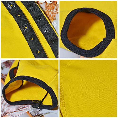 Dog’s Recovery Suit Post Surgery Shirt for Puppy (Medium / yellow)