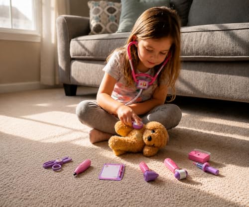 Doctor Kit with Puppy for Kids (Pink with Doll)