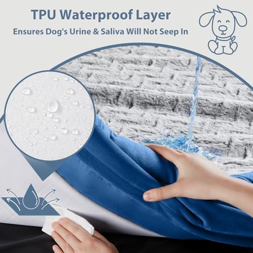 XXL Extra Large Orthopedic for Senior Dog BedComfy Sleeping (Blue / XX-L (45x35x7in))