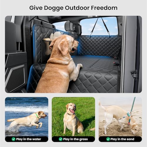 Dog Truck Seat Cover for Back Seat (Black / Extra Large - Full-Size Trucks, SUVs)
