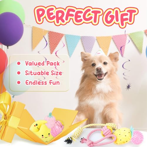Pink Puppy Toys for Teething (Pink-Yellow)