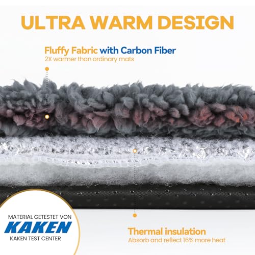 Self Warming Cat Beds for Large Cats Self Heating Dog Mat Pet Pad (35"L x 23.6"W x 1.0"Th / Dark Grey)