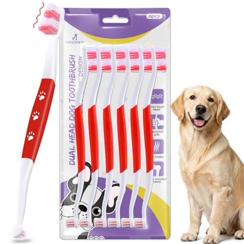 Dog Toothbrush (Red / 1 Count (Pack of 6))