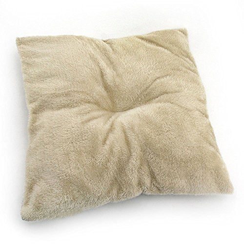 Cat Bed for Indoor Cat (Brown Linen / 19" x 19" x H:19")