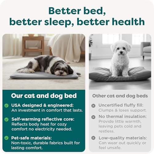 ThermaNAP Self Warming Cat Mat & Dog Bed for Crates with Self (Large - 36"L x 24"W / Leopard)