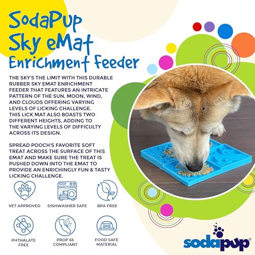 Sky Design eMat Enrichment Lick Mat (Sky eMat Blue / One Size)