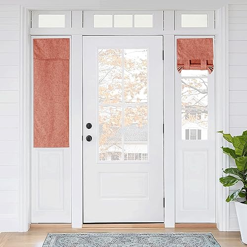100% Blackout Curtains for Small Window (Brick Red / 12"W x 40"L (Pack of 1))
