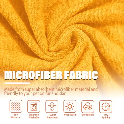 Dog Robe Fast Drying Towel (yellow / Small)