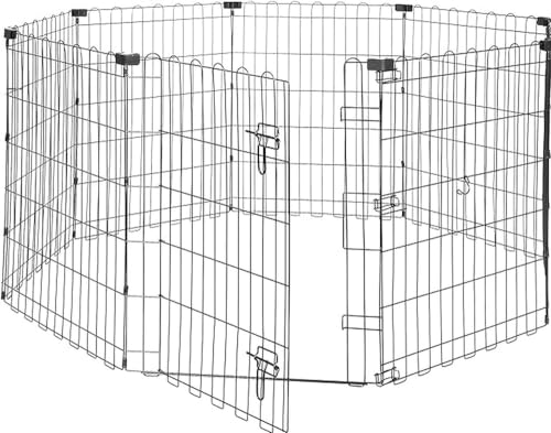 Portable Foldable Octagonal Metal Exercise Dog Playpen (Single Door)