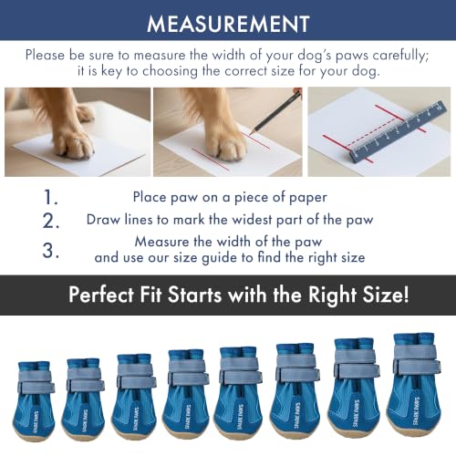 365 Dog Shoes (365 Blue / Size 2: 1.8"x2.17"(W*L) (Pack of 4))