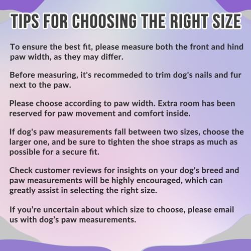 Dog Shoes for Large Small Medium Dogs (Purple / #5 (Width 2.4 inch) for 40-58 lbs)