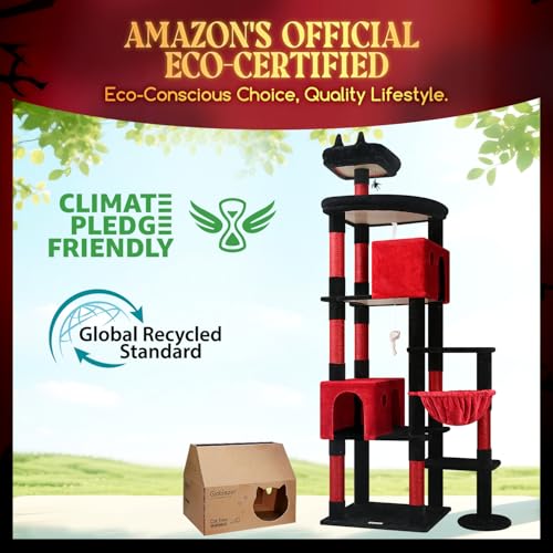 Gothic Giant Cat Tree for Indoor Large Cat (83inch / Blood-Gothic)