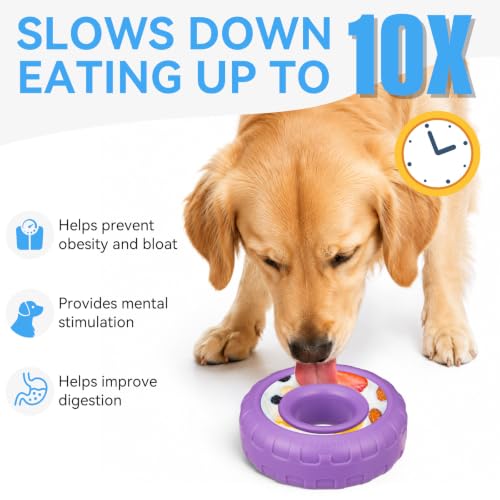 Dog Enrichment Lick Bowl (Large / Purple)
