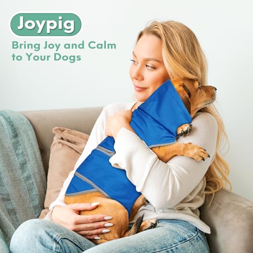 Dog Anxiety Vest for Calming Stress Relief (Blue / L)