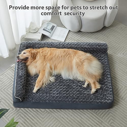 Orthopedic Washable Dog Bed (Dark Grey / 54.0"l x 36.0"w x 7.5"th)