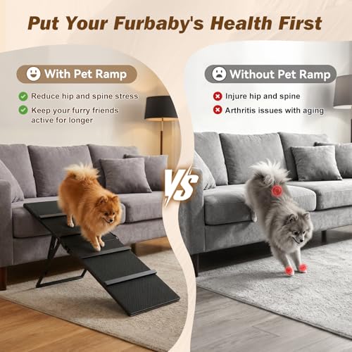 Metal Dog Ramp for Couch (Black)