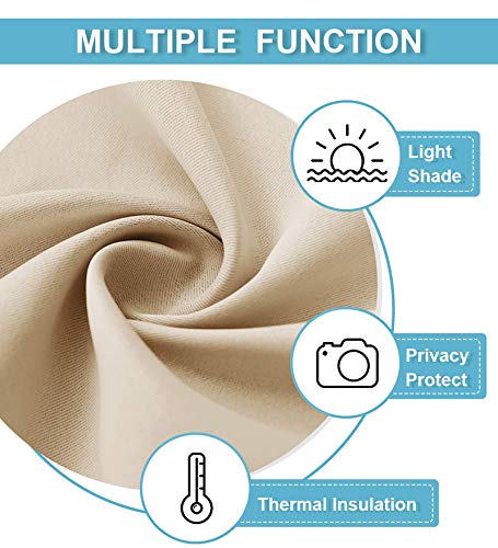 Sidelight Blinds French Door Window Covering Room Darkening Shades (Biscotti Beige / 26"W x 40"L (Pack of 1))