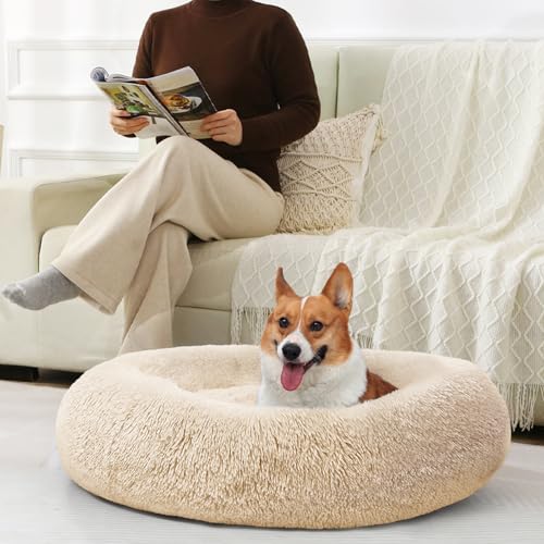 Dog Bed Calming Anti (36" / Off - White)