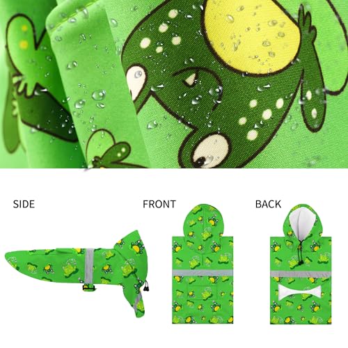 Large Dog Raincoat (Medium / Green Frog)